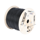 Carrete de 2 km de Fibra Óptica Aérea redonda (Figura 0) G.657B3 tipo Drop, Monomodo, 1 hilo, forro de 3 mm, Span 100 m