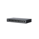 Router Balanceador PoE Cloud 10 puertos gigabit (8 puertos PoE), soporta 4x WAN configurables, hasta 200 clientes con desempeño de 600 Mbps asimétricos