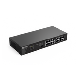 Switch no PoE, no administrable, con 16 puertos 10/100/1000 Mbps