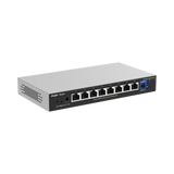 e-Lighten ONU / Switch Hibrido, Capa 2 con un Puerto PON 1G SC/UPC y 8 Puertos Ethernet 1G hasta 100 Clientes