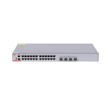 Switch Administrable Capa 3 con 24 puertos Gigabit + 4 SFP+ para fibra 10Gb, gestión gratuita desde la nube.