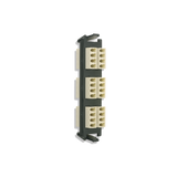 Placa acopladora de Fibra Óptica Quick-Pack, Con 6 Conectores LC Quad (24 Fibras), Para Fibra Multimodo, Beige