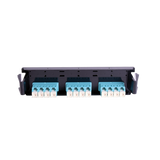 Placa acopladora de Fibra Óptica Quick-Pack, Con 6 Conectores LC Duplex (12 Fibras), Para Fibra Multimodo, Aqua