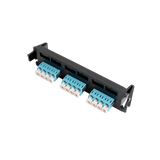 Placa acopladora de Fibra Óptica Quick-Pack, Con 6 Conectores LC Duplex (12 Fibras), Para Fibra Multimodo, Aqua