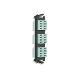 Placa acopladora de Fibra Óptica Quick-Pack, Con 6 Conectores LC Quad (24 Fibras), Para Fibra Multimodo, Aqua