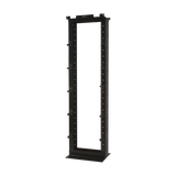 Rack de Dos Postes Estándar de 19", Numerado, Fabricado en Aluminio y 45 Unidades de Rack, Profundidad de 457mm, Color Negro