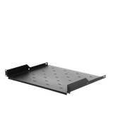 Charola para Soportar Equipos en Rack de 19, Profundidad de 34 cm, Color Negro, 1U