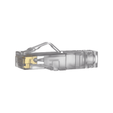 Plug RJ45 Cat6A, Para Cable UTP de Calibre 23-24 AWG, Chapado en Oro de 50 micras, Paquete de 100 piezas