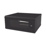 Gabinete de Montaje en Pared, Con Puerta de Cristal, Cuerpo Fijo con Rack, de 19in, 4UR, Color Negro