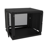 Gabinete de Pared Fijo, Puerta Perforada, con Rack de 19in, 9 Unidades de Rack
