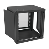 Gabinete para Montaje en Pared Cuerpo Fijo, con 12 Unidades de Rack, de 19in, Puerta de Cristal Templado, Fabricado en Acero