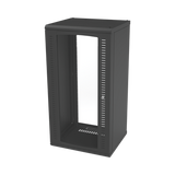 Gabinete para Montaje en Pared, Puerta de Cristal Templado, Cuerpo Fijo con Rack 19" de 24 Unidades