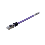 Patch Cord Cat6A, Blindado S/FTP, CM/LS0H, 7ft, Color Violeta