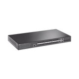Switch JetStream Gigabit administrable capa 2, 24 puertos SFP, 4 puertos SFP+ y 4 puertos RJ45 Gigabit en combo