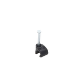 Grapa reforzada para cable redondo de 7mm con clavo de 1" color negro (100pzs) (3103-00301)