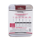 Kit para Sistemas de Fijación en Concreto, Taquetes con doble expansión y guía incluida para fácil instalación (104 piezas)