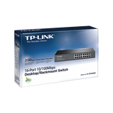 Switch no administrable de 16 puertos 10/100 Mbps de escritorio y para montaje en rack