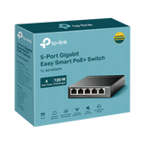 Switch Administrable / Escritorio Easy Smart / 5 puertos 10/100/1000 Mbps / IGMP para Vigilancia / Calidad en el Servicio (QoS) / Gestión GUI / Recuperación automática PoE