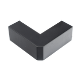 Esquinero Exterior Color Negro de PVC Auto Axtinguible, Para Canaleta TMK-1720-N-CC (5210-02003)