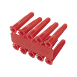 Taquete de 1/4  plástico paquete de 100 piezas para fijar objetos con tornillo en muros y techos de concreto o superficies sólidas, compatible con tornillo TH10X de 10 x 1 1/2"  (1103-03100)