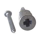 Taquete Métalico TPD Zinc con tornillo 8 x 1 1/4", Ideal para Uso con carteles publicitarios, Electrodomésticos
