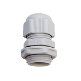 Conector Plástico Blanco Tipo Glándula para Rosca NPT 1/2"