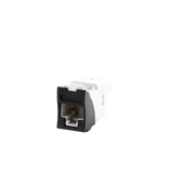 Jack UltraMAX Cat6A, UTP, Montaje híbrido en Placa de Pared (Plano y Angulado), Color Negro, Punch Down