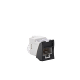 Jack UltraMAX Cat6A, UTP, Montaje híbrido en Placa de Pared (Plano y Angulado), Color Negro, Punch Down