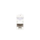 Jack UltraMAX Cat6A, UTP, Montaje híbrido en Placa de Pared (Plano y Angulado), Color Blanco, Punch Down