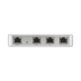 Router UniFi puertos Ethernet Gigabit, desempeño de 1 Mpps, hasta 100 dispositivos en LAN, bloqueo de tráfico por categoría, administración desde la nube