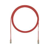 Cable de Parcheo TX6, UTP Cat6, Diámetro Reducido (28AWG), Color Rojo, 12ft