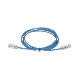 Cable de Parcheo TX6, UTP Cat6, Diámetro Reducido (28AWG), Color Azul, 33ft