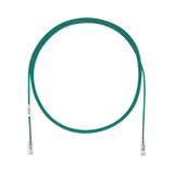 Cable de Parcheo TX6, UTP Cat6, Diámetro Reducido (28AWG), Color Verde, 7ft
