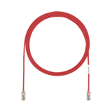 Cable de Parcheo TX6, UTP Cat6, Diámetro Reducido (28AWG), Color Rojo, 7ft