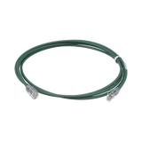 Cable de Parcheo UTP Cat6A, CM/LSZH, Diámetro Reducido (28AWG), Color Verde, 3 ft