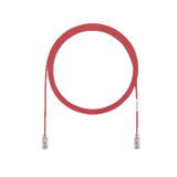 Cable de Parcheo UTP Cat6A, CM/LSZH, Diámetro Reducido (28AWG), Color Rojo, 50ft