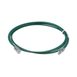 Cable de Parcheo UTP Cat6A, CM/LSZH, Diámetro Reducido (28AWG), Color Verde, 7ft