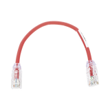 Cable de Parcheo UTP, Cat6A, Diámetro Reducido (28 AWG), CM/LSZH, Color Rojo, 8in (20.3cm)