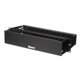 Organizador de Cables Horizontal PatchLink, Doble (Frontal y Posterior), Para Rack de 19in, 2UR