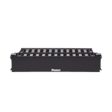 Organizador de Cables Horizontal PatchLink, Doble (Frontal y Posterior), Con Tapa Extendida, Para Rack de 19in, 2UR