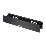 Organizador de Cables Horizontal PatchLink, Sencillo (Solo Frontal), Con Tapa Extendida, Para Rack de 19in, 2UR