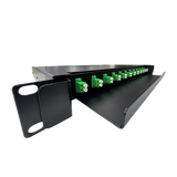ODF Deslizable 1U con 12 Adaptadores LC DX y 24 Pigtails - Fibralink