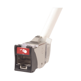 Jack Z-MAX 45 montaje híbrido a 45 grados ideal para espacios reducidos, Categoría 6A, Blindado, color negro