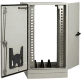 Gabinete para Exterior Tipo 4X Doble Puerta de 43 UR / Aluminio Soldado / 2134 x 762 x 1118 mm (84 x 30 x 44 in) / Exterior IP66 / Montaje Almohadilla / Gris RAL 7035