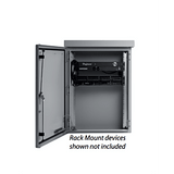 Gabinete Para Exterior OSP ComLine de 18 UR, 700 mm de Ancho, 600 mm de Profundidad De Aluminio, Color Gris Claro Con Protección NEMA 4/12/4X/3/3R; IP66