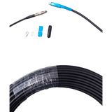 Rollo de Fibra Óptica Drop Redonda G657A2 Monomodo Simplex de 200 Metros con Conectores SC/UPC-SC/UPC para Instalaciones Aéreas o a la Intemperie