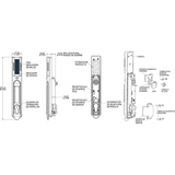 Chapa de Control de Acceso EHandle RFID y Teclado / nVent Schroff / Para Gabinetes de Servidores y Red / Autenticación Simple o Dual / Compatible RackPower / Conexión RJ45