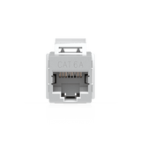 Keystone Coupler Cat6A Pass-Through para Cable Ethernet Preterminado, Instalación Snap-In en Patch Panel, Paquete con 12 Piezas