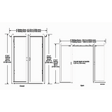 Puertas Selladas Express / Sistema de Contención ProLine / Pasillo 48-78 Pulgadas / Montaje Magnético sin Herramientas / Policarbonato y Acero / Negro RAL 9005