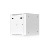 UACC Rack Cabinet 12U (600 x 703 mm) - Gabinete Cerrado para Montaje en Pared con Puerta Frontal de Vidrio Templado, Puerta Trasera Abatible (Swing-Out) y Paneles Laterales Removibles con Llave